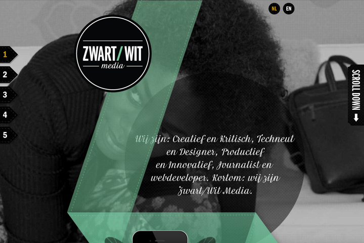 Zwart Wit Media website preview